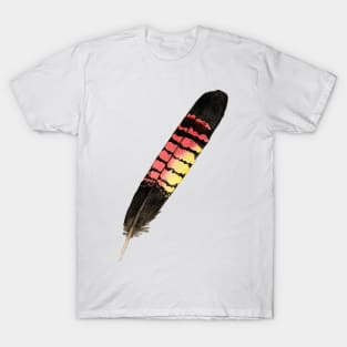 Watercolor Red-tailed cockatoo feathers painting T-Shirt